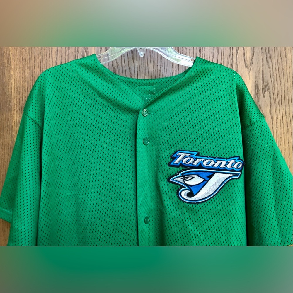 2006 Toronto Blue Jays St. Patrick's Day Batting Practice Green Jersey XL Mesh - Picture 3 of 11